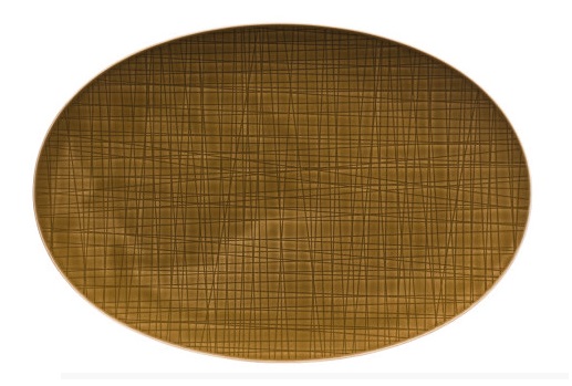 Mesh Walnut Oval Platter 34cm